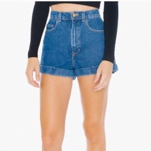 American Apparel High Waisted Jean Shorts